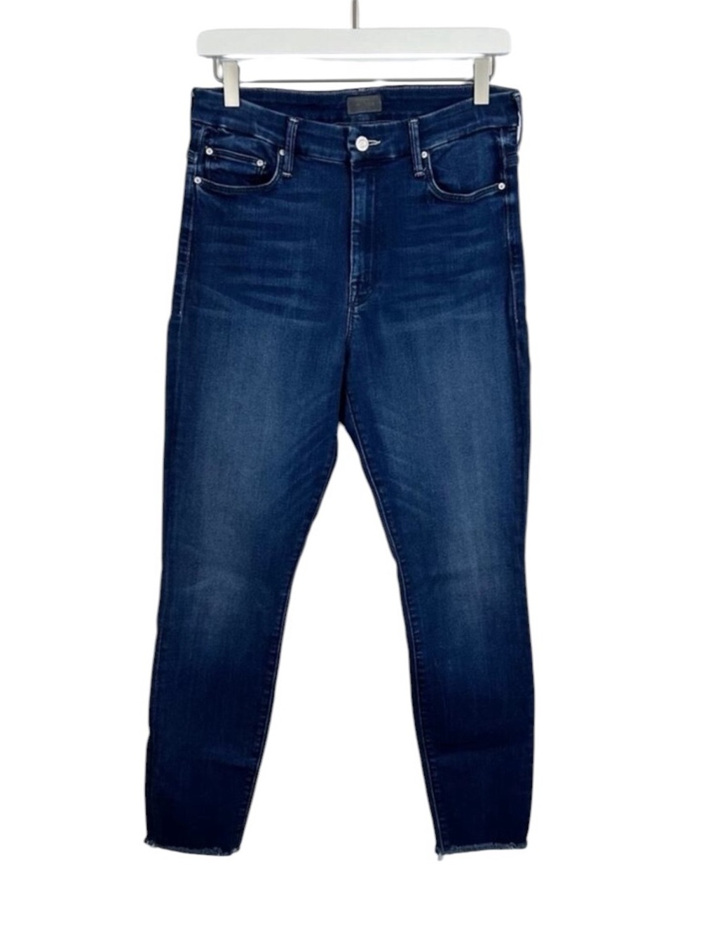 MOTHER Denim High Waisted Looker Ankle Fray Jeans Size 30 in Tongue and Chic